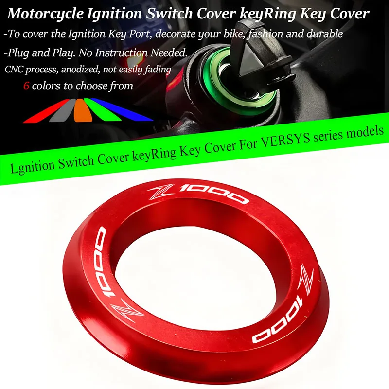 Apto para Z1000 Z1000R Z1000SX Z 1000 1000SX Z1000 R SX funda de motocicleta interruptor de encendido llaves cubierta protectora con logotipo Z1000