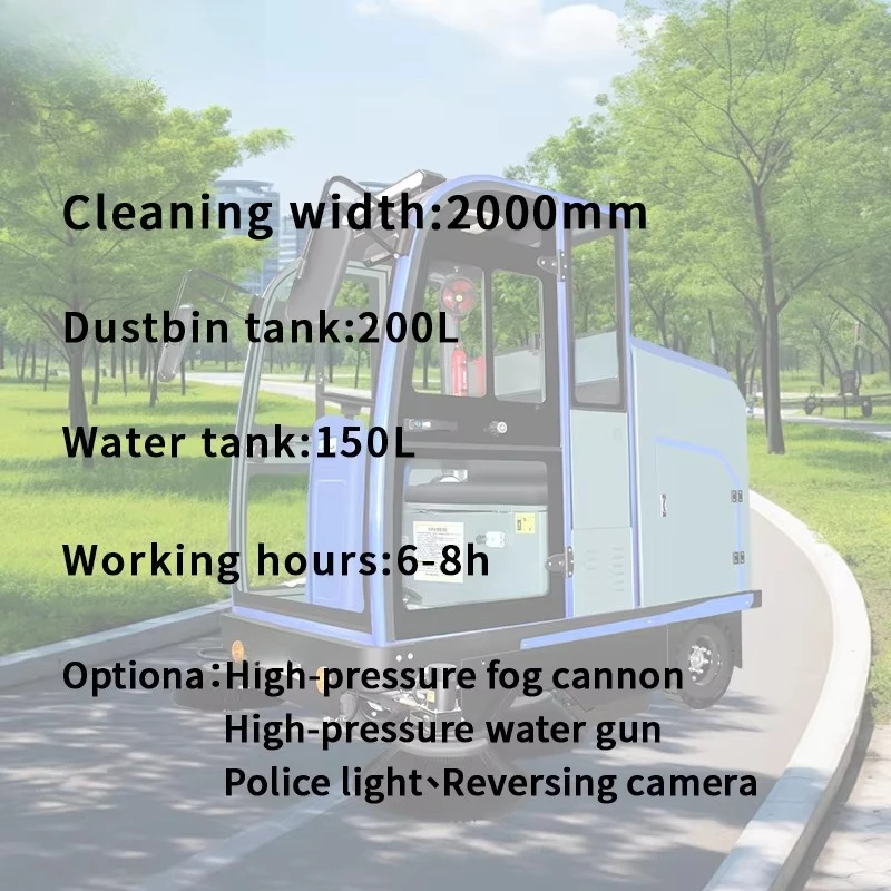 Electric Ride-On Automatic Sweeper 48V Huge Floor Cleaning Equipment with Battery Power New Condition Street Cleaning view 4