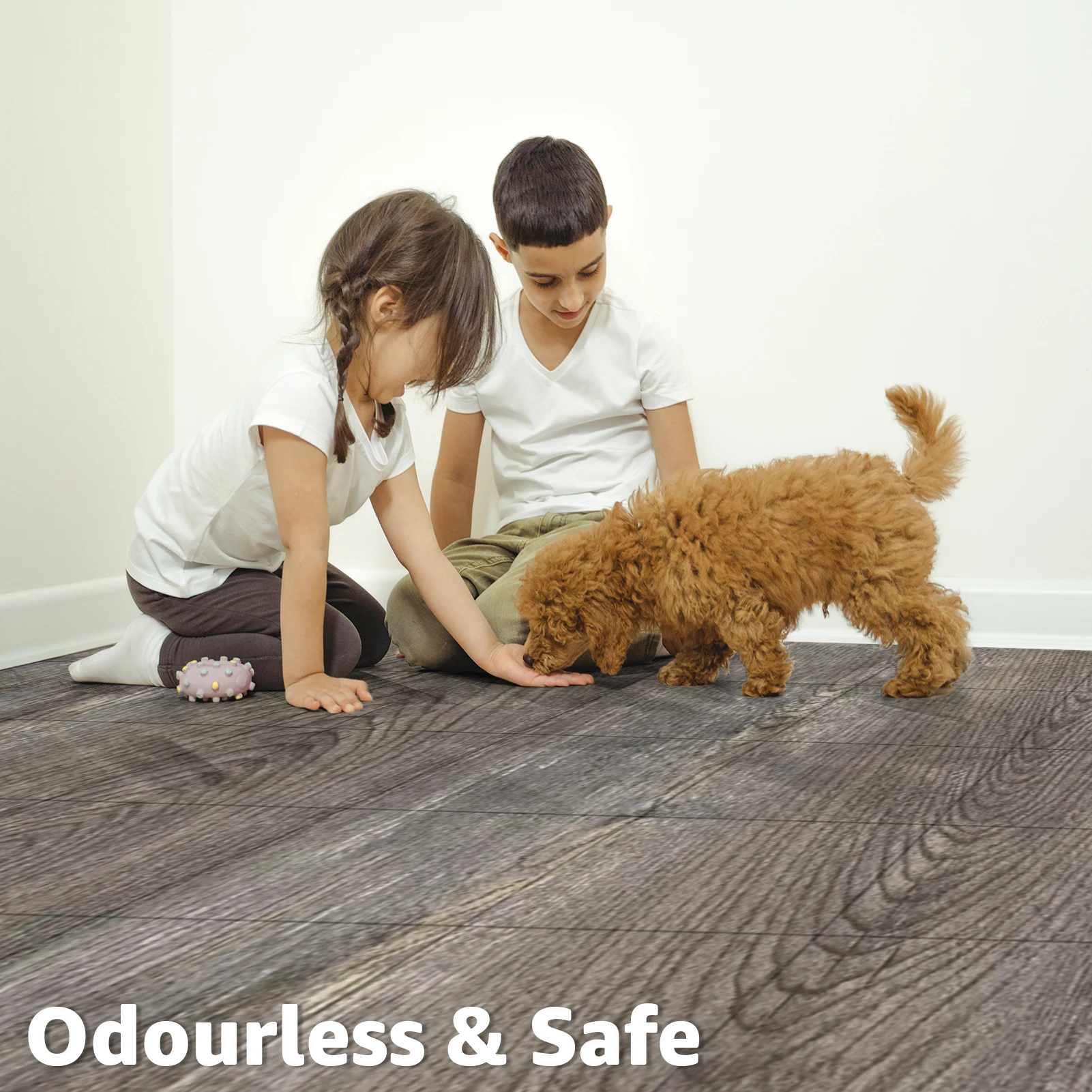 Art3d 12'' x 12'' 부착식 비닐 바닥 타일 주방, 식당, 침실용, 30팩