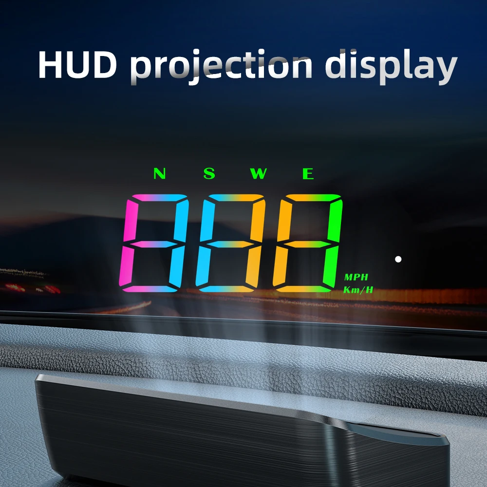 M2s auto hud gps head up display carro led digital colorido velocímetro velocidade alarme pára-brisa projetor para veículos