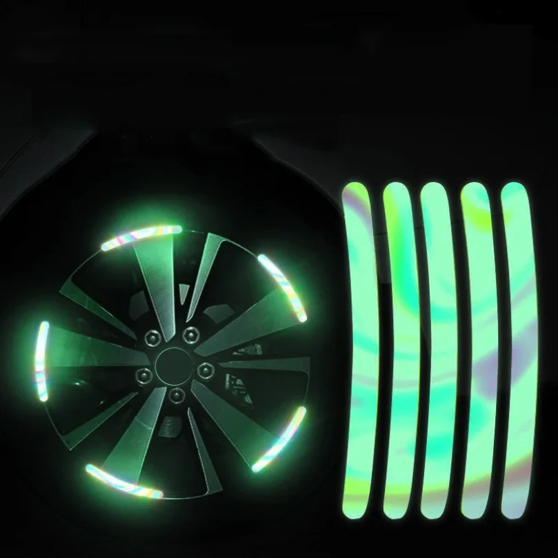Car-Wheel Reflective-Stickers 20PCS Night Fluorescent Tire Warning-Stickers Paste Creative Personality Decorative Car Stickers