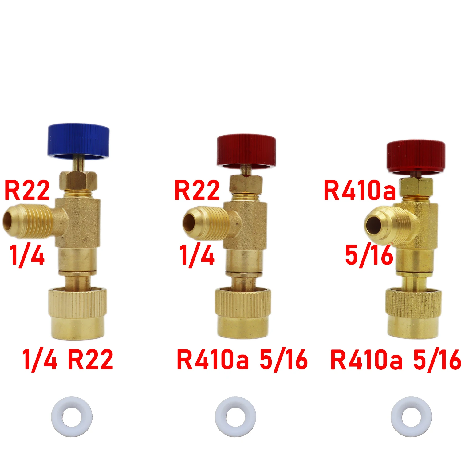 Válvula de seguridad líquida, válvula de Control de flujo para aire acondicionado R410A R22, adaptador de refrigerante, válvula de carga de refrigerante para aire