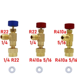 Liquid Safety Valve Flow Control Valve for R410A R22 Air Conditioning Refrigerant Adapter Refrigerant Charging Valve for Air