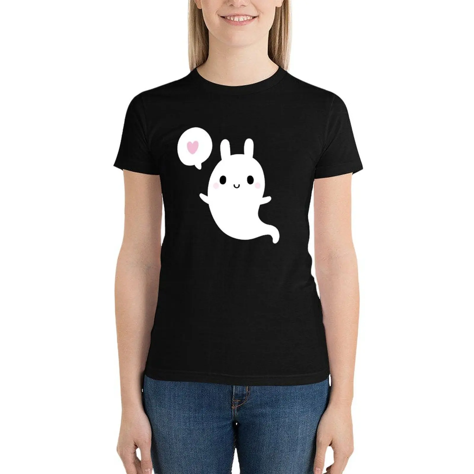 

Cutie Bunny Ghost | Nikury T-Shirt vintage clothes aesthetic clothes plain t shirts for Women