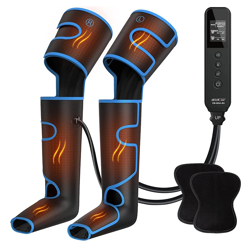 CINCOM Full Leg Massager With Heat Air Compression Leg Massager For Circulation Calf And Leg Massager