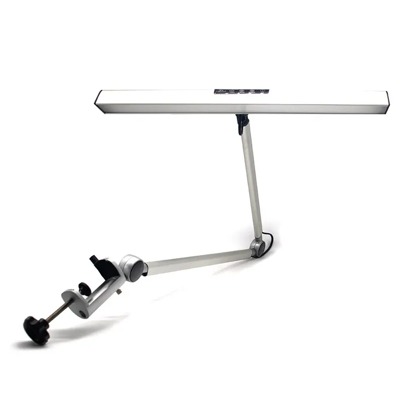 Watch repair desk lamp, designed to protect the eyes during watch repair, with a rotatable, foldable, and adjustable arm.