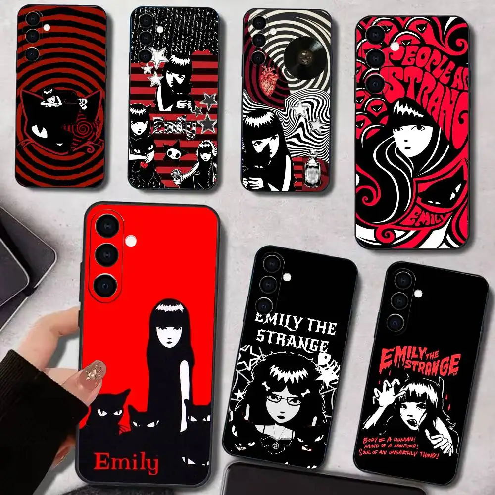 Cat E-Emily The S-Strange   Phone Case For Samsung Galaxy A73,A72,A71,A70,A53,A52,A51,Others Soft Black Cover