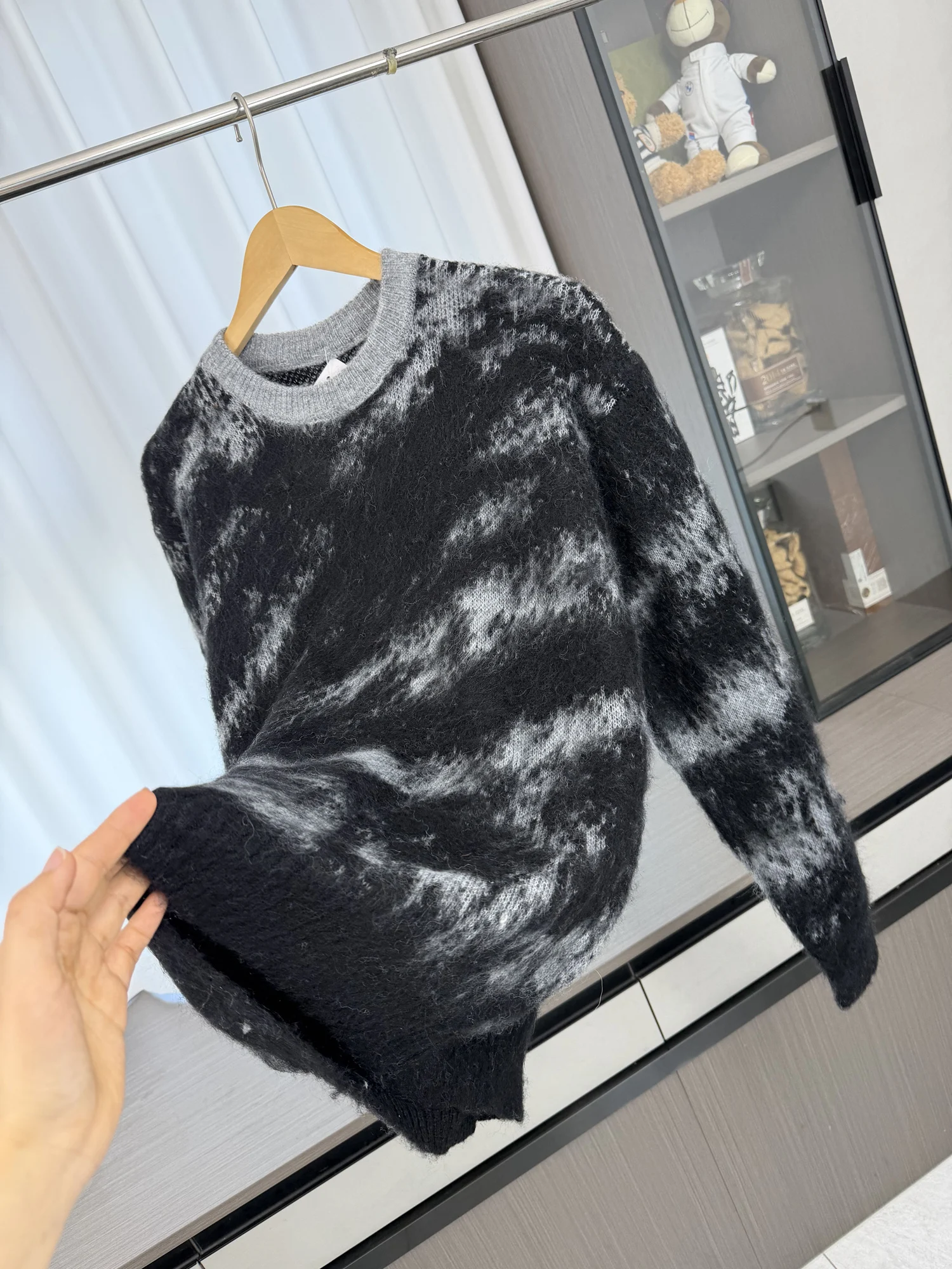 

Мужской повседневный зимний свитер Minui Card Knitted Design с длинными рукавами, свободного кроя, с круглым вырезом, удобный, дышащий, теплый.