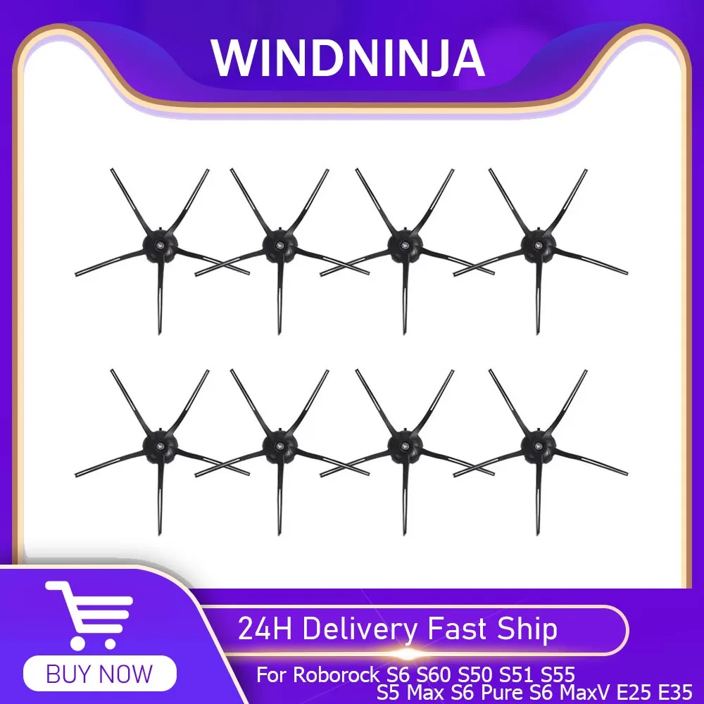 

For Xiaomi Roborock S6 S60 S50 S51 S55 S5 Max S6 Pure S6 MaxV E25 E35 Robot Vacuum Parts Side Brush Household Cleaning Accessory