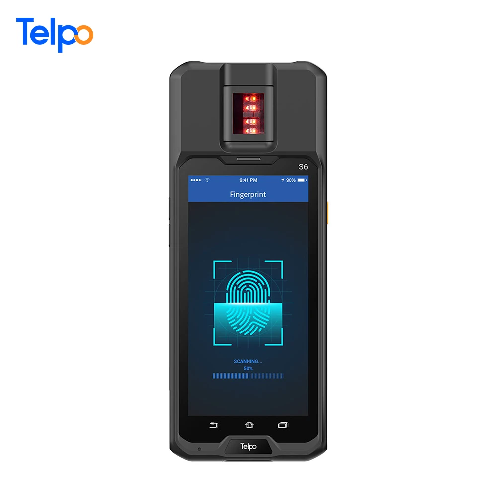 S6 IP65 Mobile Device Handheld Biometric Barcode Rugged Pdas Android With Fingerprint Scanner