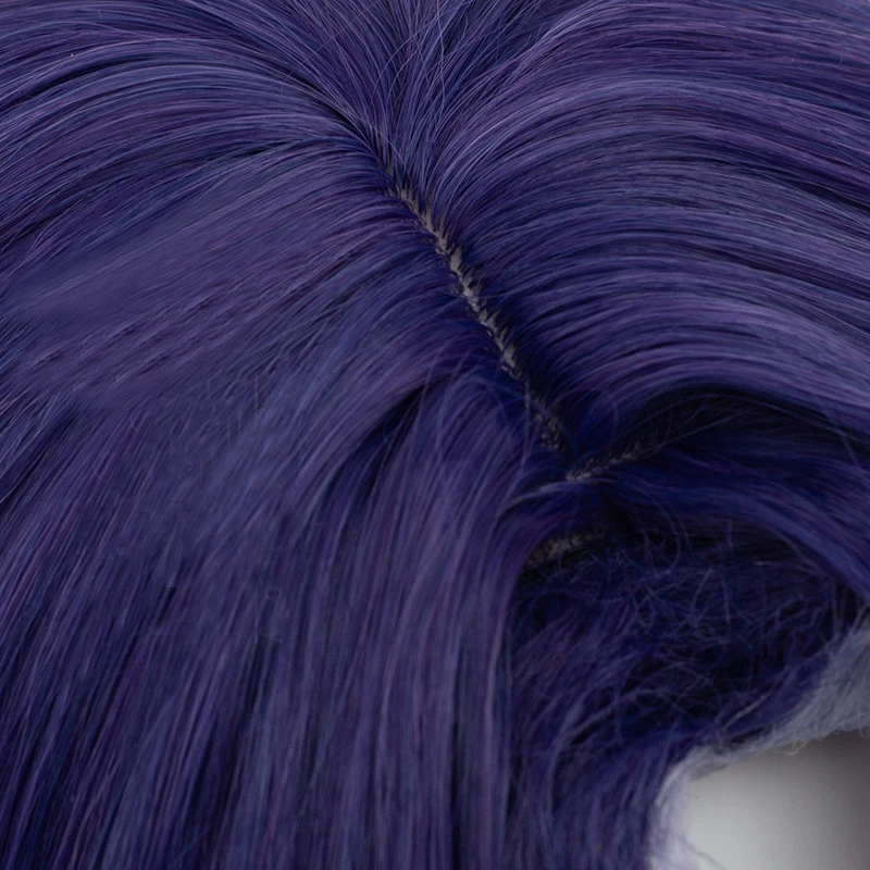 Peluca de cabello sintético para Cosplay, cabellera resistente al calor, Honkai Star Rail, Dr. Ratio, color morado oscuro y claro, 35cm