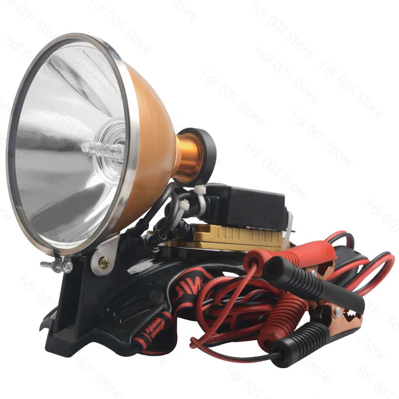 Super bright 20000Lm HID headlight outdoor hunting 12V strong light long-range headlamp 100W xenon lamp