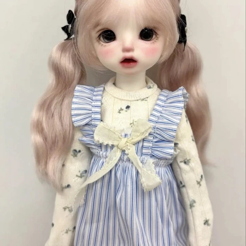 Ropa para muñeca Bjd de 30cm, traje encantador de manga larga + pantalones largos, juguetes para niña, accesorios para muñecas para jugar a las casitas, sin muñeca, 1/6