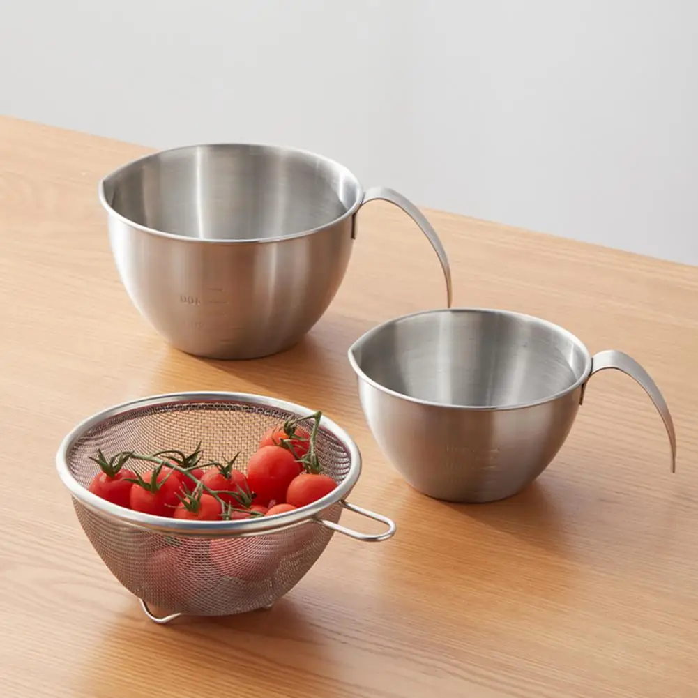 Food Grade Measuring Cup Cooking Measurement Cup 304 Stainless Steel Measuring Cup with Handle Scale Capacity for Precise