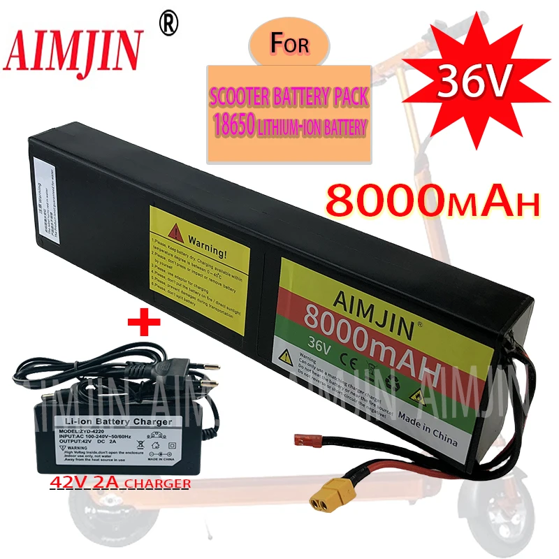 

36V 8000mAh Rechargeable Lithium Battery Pack 10S3P 1000W Power Modified Bicycle For Replacement KUGO0 M2/S1/S2 /S3/S4 Scooter