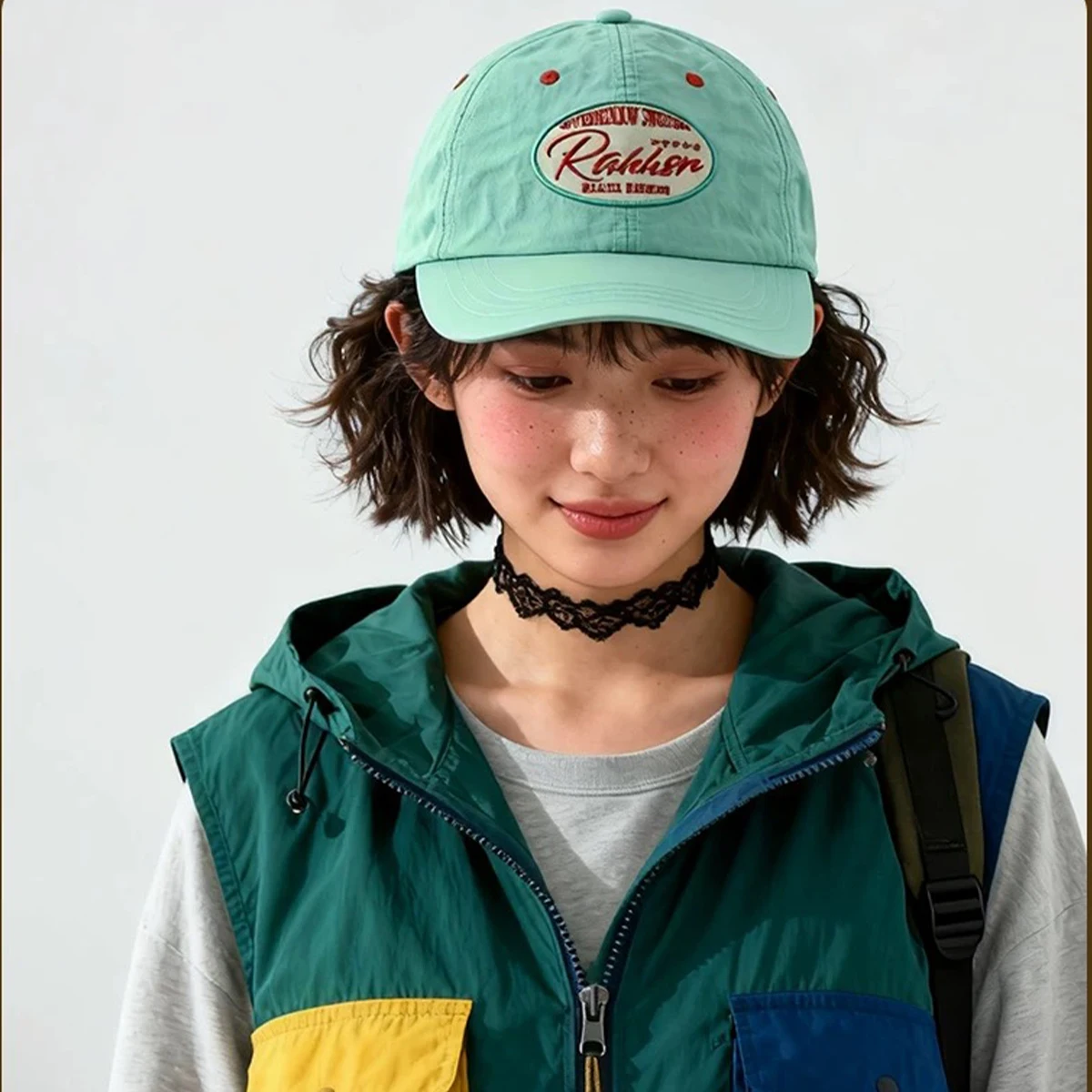 Quick Drying Embroidered Letters Baseball Hats Niche New Unisex Sunshade Flat Eave Breathable Hip-hop Versatile ins Peaked Caps