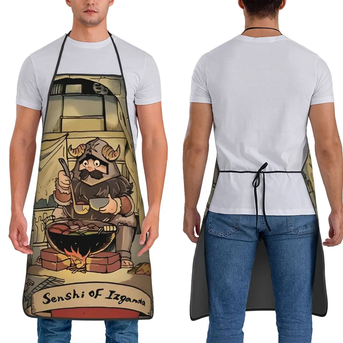 Dungeon Meshi Delicious In Dungeon Senshi Cooking Apron Chef Cuisine Tablier Sleeveless Bib Kitchen Cleaning Pinafore Women Men