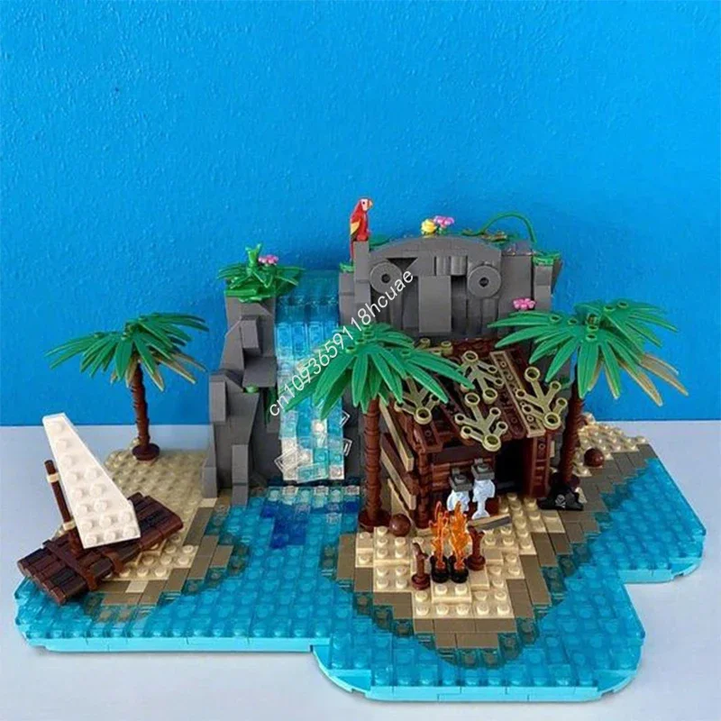 

1055 деталей MOC: Остров Пиратов — Конструктор «Пираты, исчезнувшие в облаках», специальное коллекционное издание, рождественский подарок, для демонстрации.