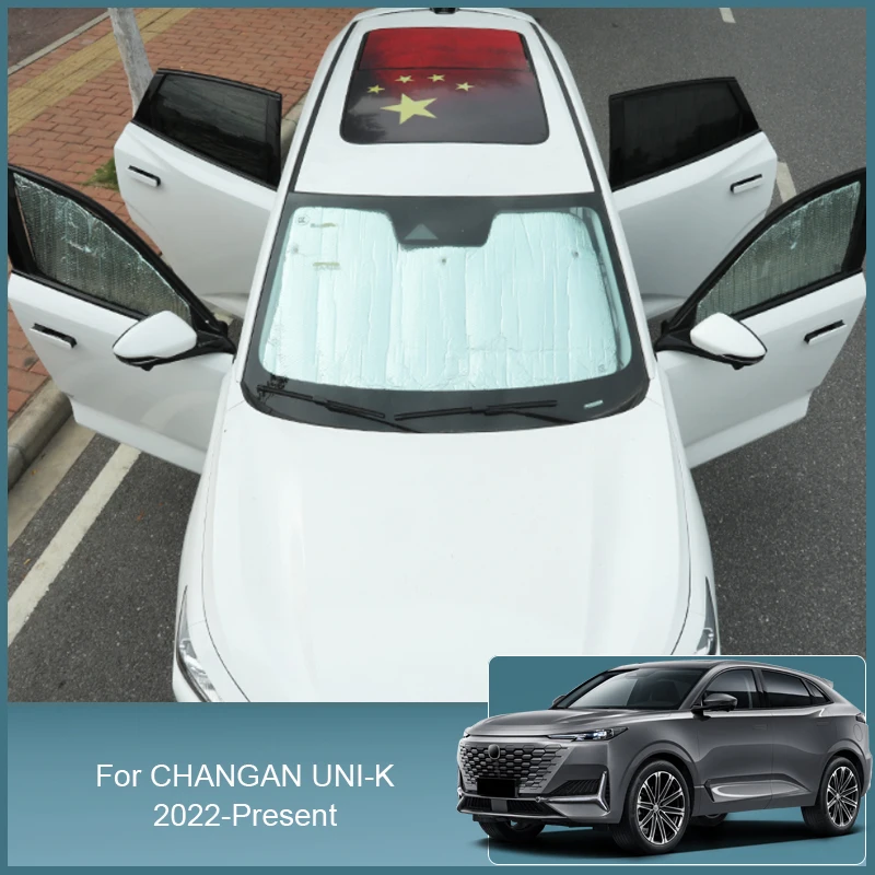 Car Front Windshield Sunshades UV Protection Cover Window Curtain Sun Shade Visor Accessory For CHANGAN UNI-K 2022-2025