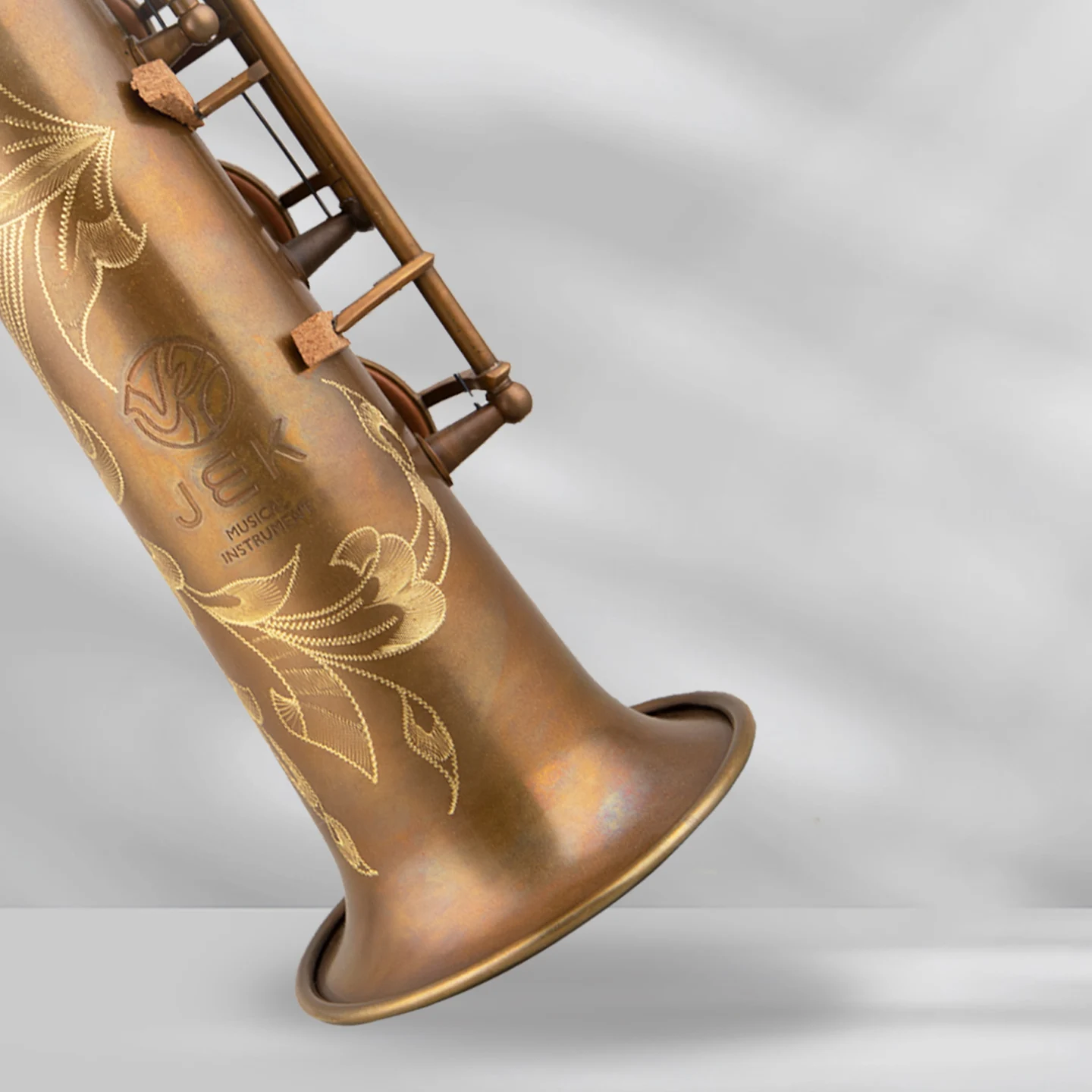 

Taiwan Province of China JEK JSS-700NL Bare Copper Bb Soprano Saxophone SAX