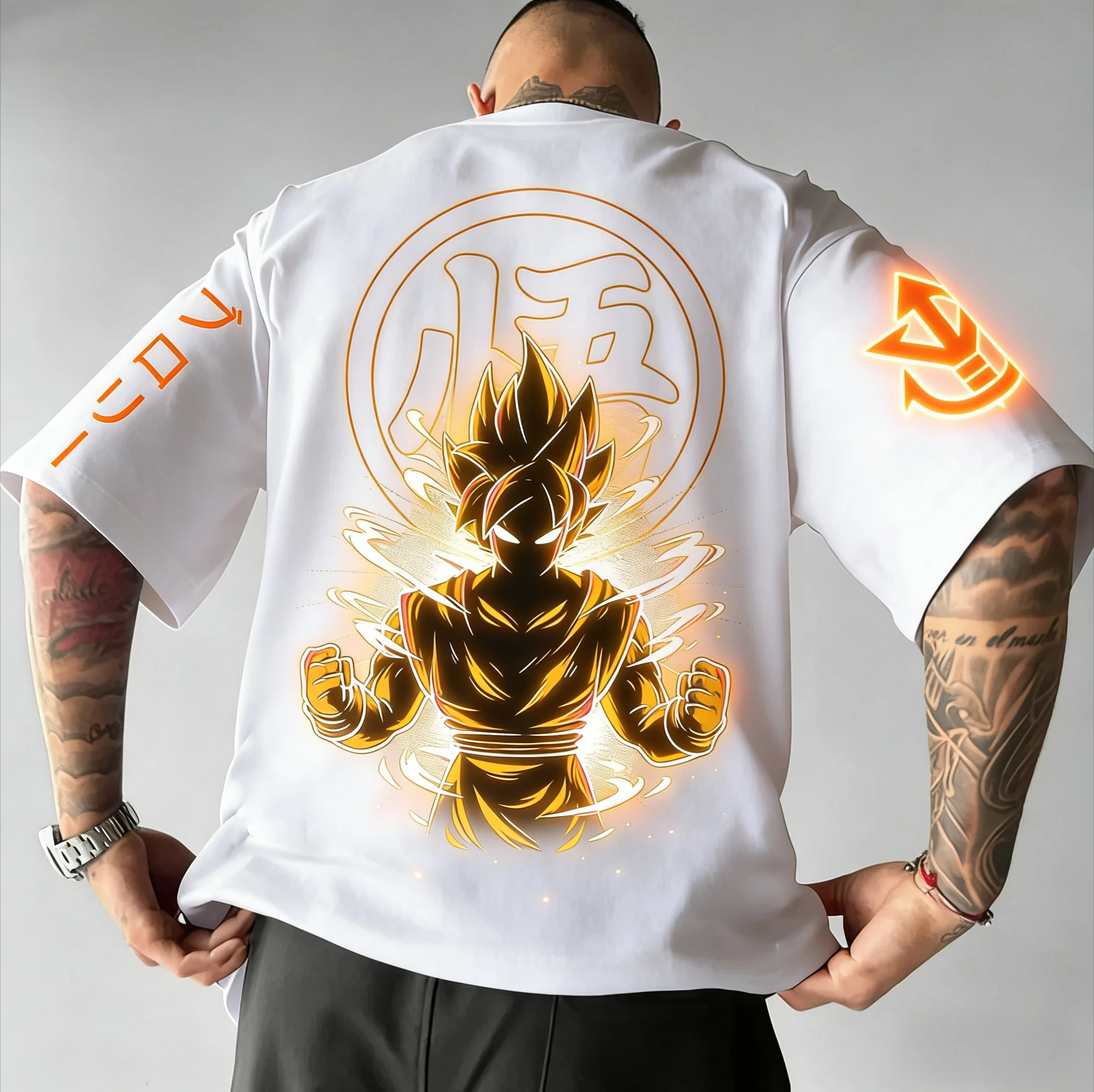 لعبة دراغون بول جوكو مطبوعة قصيرة الأكمام بانداي فضفاضة للرجال والنساء 2026 الصيف تنفس رياضي موضة القطن تي شيرت #1