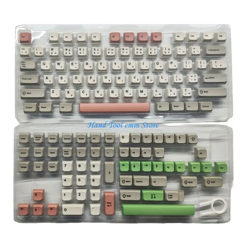 H37F 138 9009 Retro PBT Keycaps XDA Profile Dye Keycap للوحة المفاتيح الميكانيكية