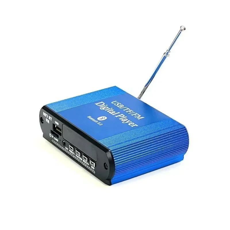 Black Blue 12V Bluetooth 5.0 Mini Hi-Fi Amplifier Booster Radio MP3 Stereo for Car Motorcycle Home