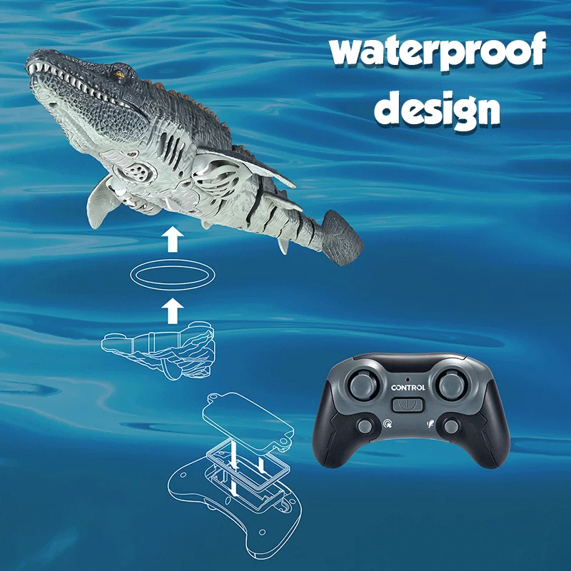 Remote Control Simulation of Canglong Model, Water Splashing and Swaying in the Water, Outdoor Toys in the Swimming Pool, Gift
