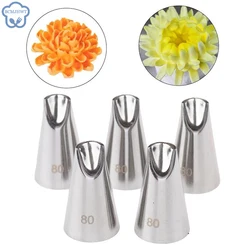 #80#81#79 Chrysanthemum Nozzles Cream Decoration Icing Piping Pastry Nozzles Cupcake Decorating Tool Bakeware Bakery Accessories