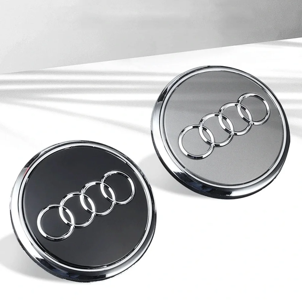 60pcs 60mm 61mm 68mm 69mm Car Styling Wheel Center Cap Hub Covers Badge For Audi A1 A3 A5 A6 Q3 B5 B6 B7 B8 8P 8V 8L C6 C7