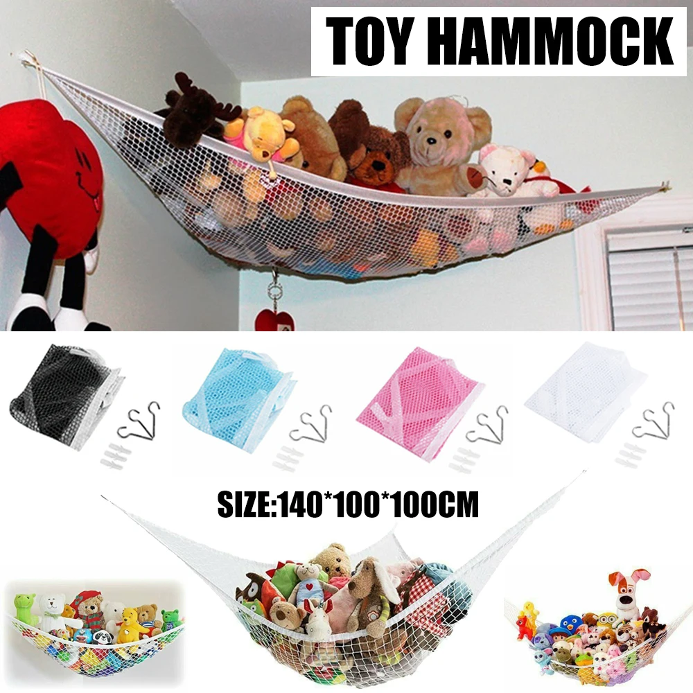 Baby Bedroom Nursery Cuddly Large Teddy Bear Soft Toy Hammock Storage Mesh Net