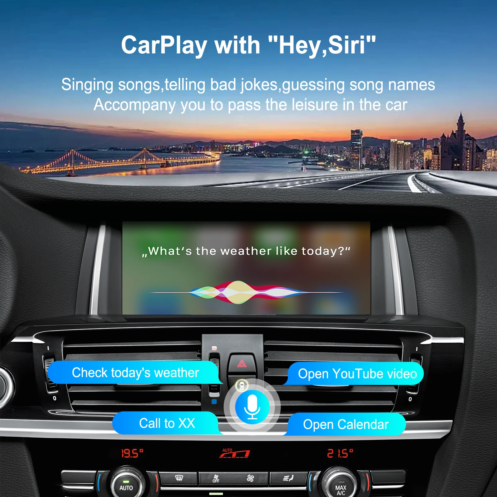 Ezontronics Wireless CarPlay Android Auto retrofit kit decoder box for BMW CIC 1 3 5 6 7 Seires X1 X3 X5 X6 Z4 Mirror link