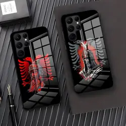 Albania Albanians Flag Phone Case For Samsung S24 S23 S21 S20 S22 A24 A34 A54 A53 M54 Note 20 Ultra Plus 2024 Glass Cover