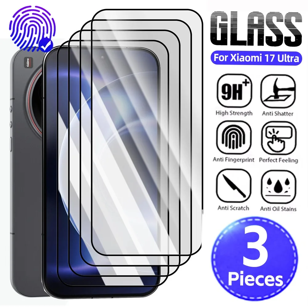 

1-3 шт. Защитная пленка из закаленного стекла для Xiaomi 17 Ultra, прозрачная HD-пленка для защиты экрана от царапин