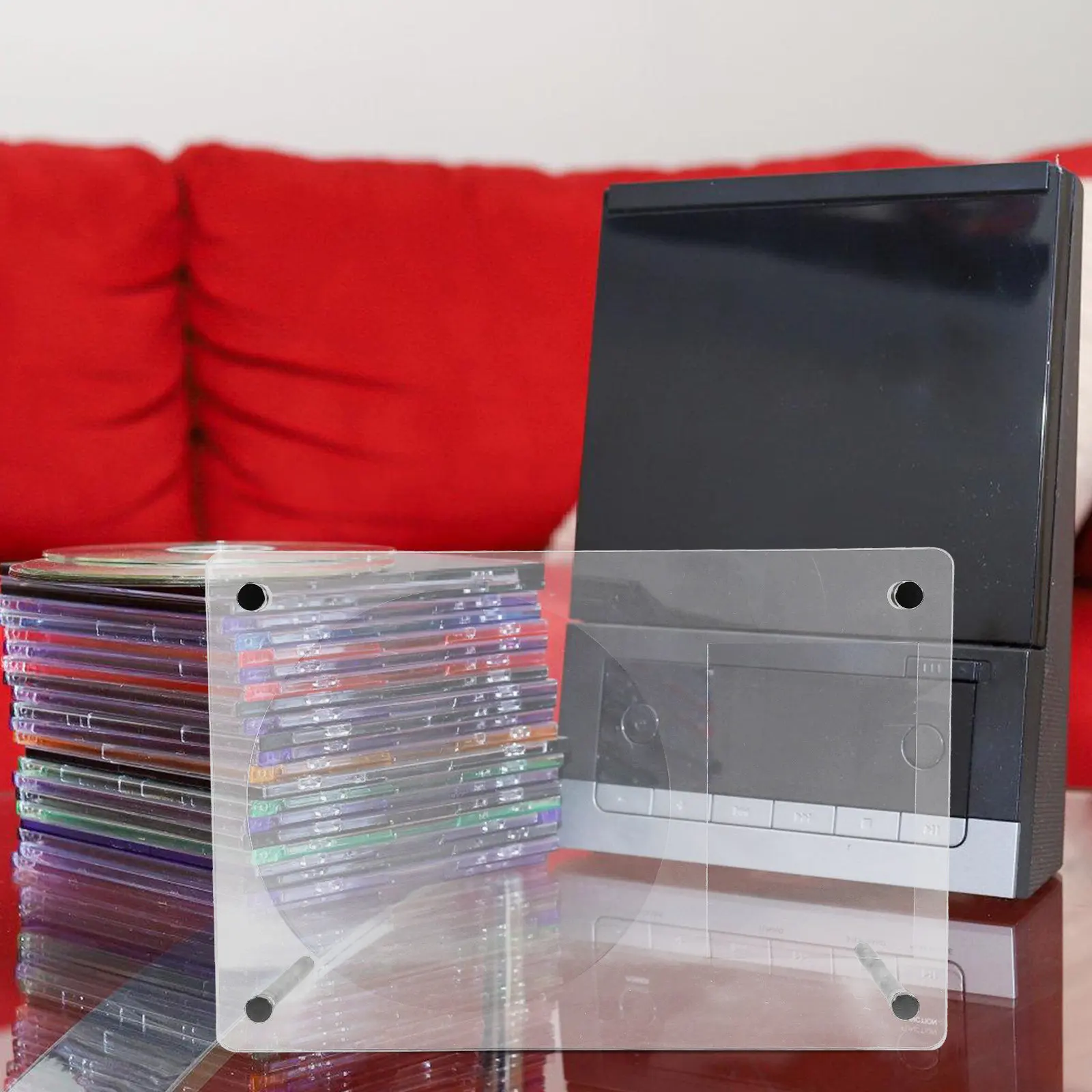 Premium Acrylic Cd Display Stand Rack for Dvds Discs Commemorative Photos Art Prints Collectibles Household Decor Modern