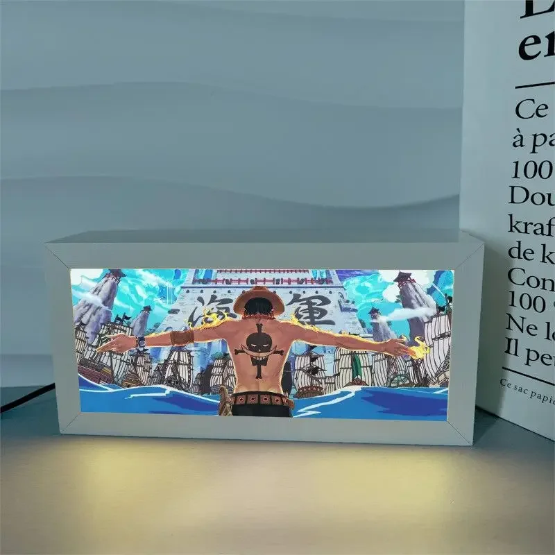 One Piece Series Anime Night Light New Cartoon Bedroom Sleeping Lamp Desktop Ornament Decoration Rechargeable Birthday Gift