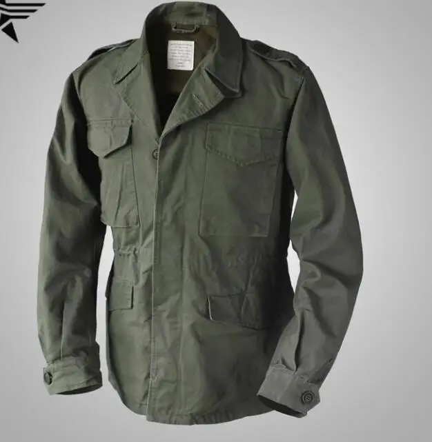 

M43 US Army Fan Field Windbreaker Coat Men's Army Green M65 Mid length