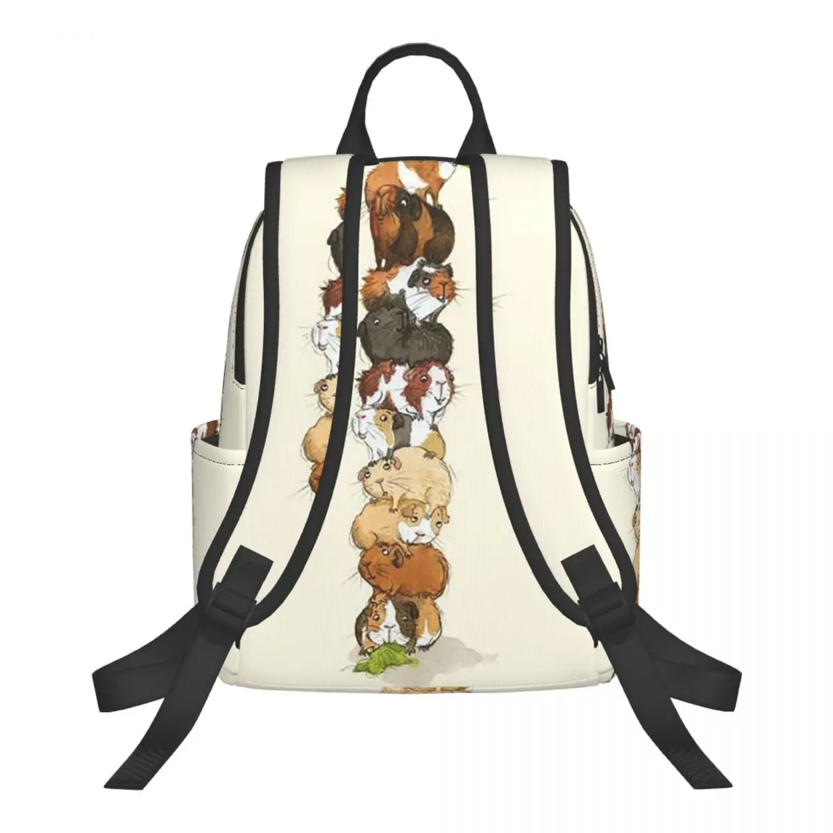 Chic Guinea Pig Pyramid Student Backpack School Bag Hiking Travel Daypack for Men Women Bookbag Shoulder Bags