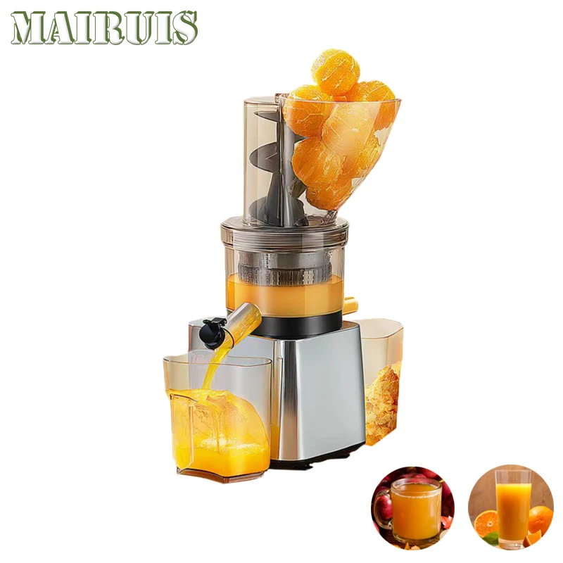 500W Desktop 120-150Mm Big Mouth Large Capacity High-Yield Fully Automatic High-Speed Commercial Cold Press Slow Juicer Machine