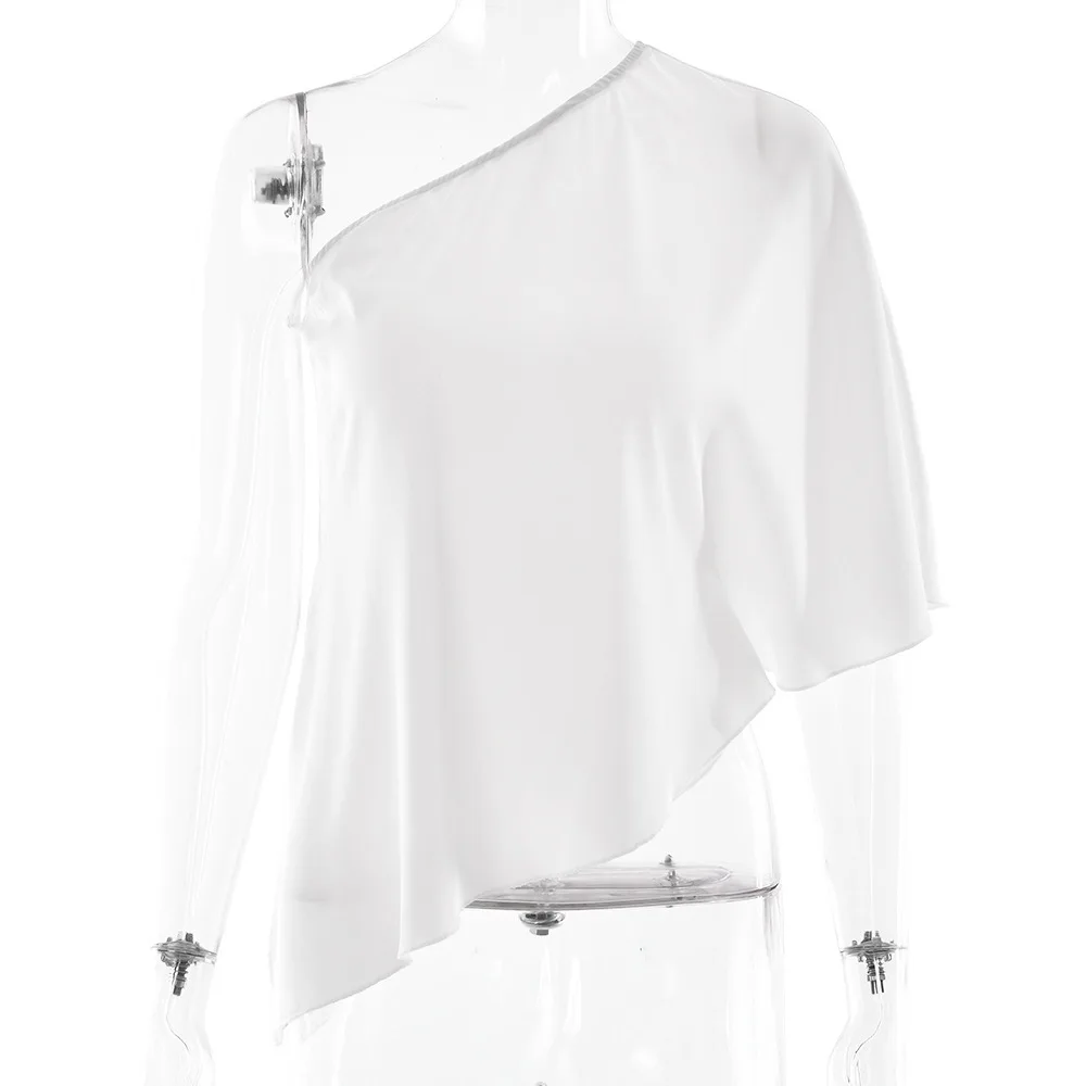2025 Mode Sexy One-Schouder Dames Top Nieuwe Hot-Selling Onregelmatige Slim Fit T-shirt
