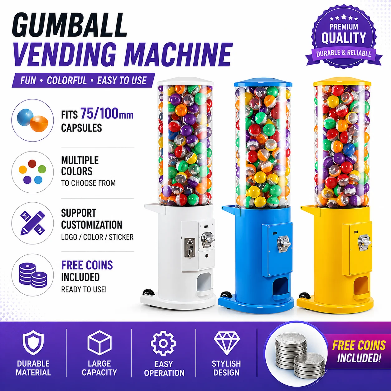 Newest Modern High Performance Coin Operated Universal Plug 110/220V Vending Machine Easy Setup