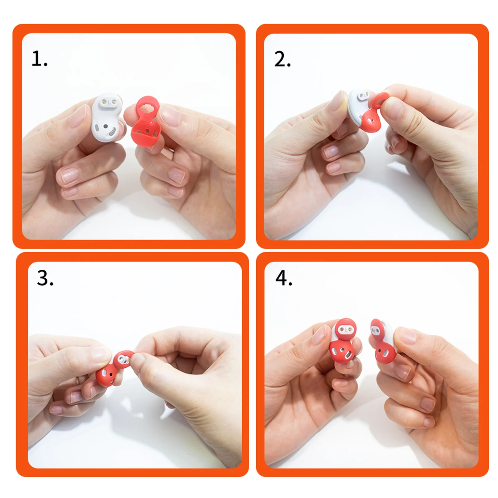 8 Pasang Earbud Pengganti Sayap Telinga Adaptor Silikon Ujung Telinga Langsung ForGalaxy Buds untuk Aksesori Live Earbud SamsungGalaxy