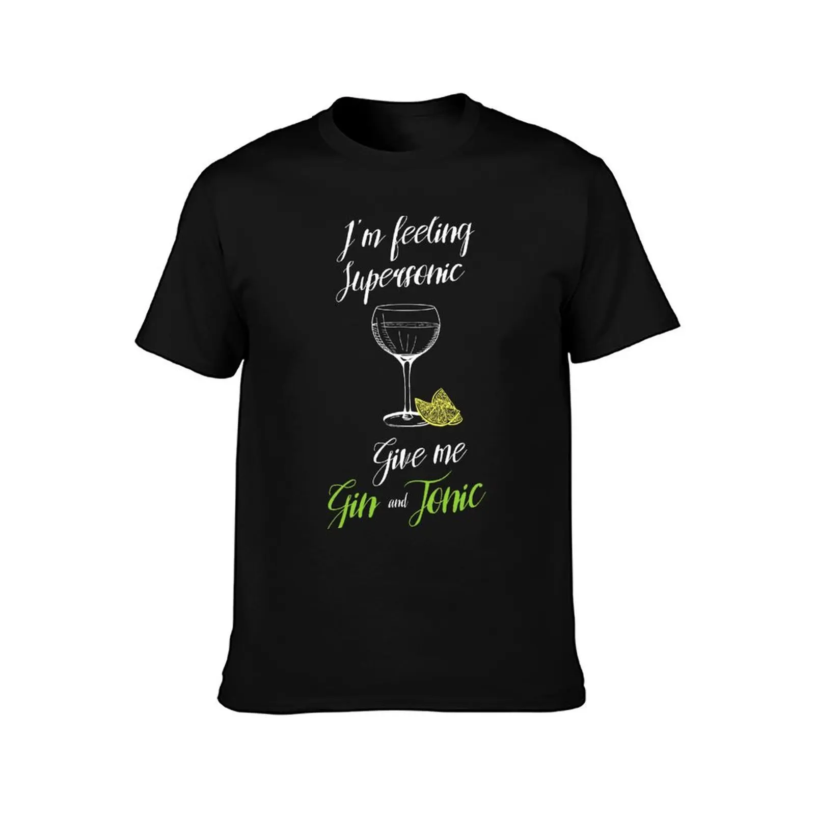 I'm feeling Supersonic. Give me Gin and Tonic. T-Shirt blue archive anime figures vintage t shirt men