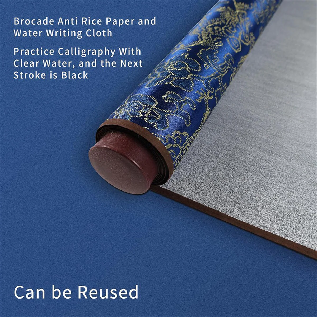 2025+ Reusable Calligraphy Cloth, Water Write Cloth Scroll for Chinese Calligraphy Practice, No Ink or Paper Waste