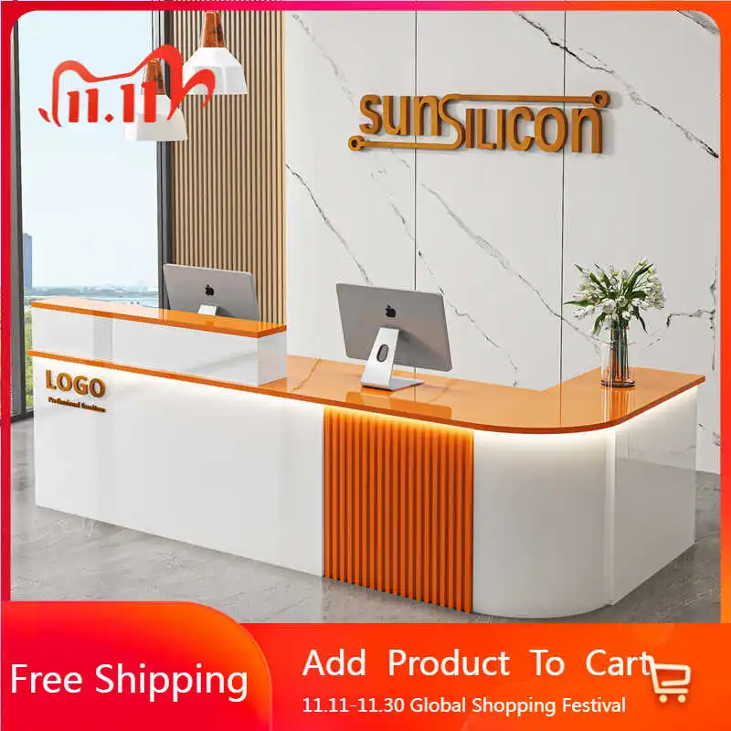 

Beauty Luxury Reception Desks Modern Shelves Restaurant Aesthetic Desks Salon Unique Hotel Display Scrivania Lounge Furniture