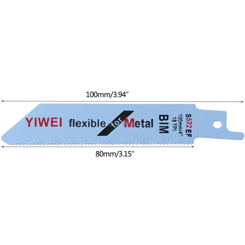 Imagem -06 - Reciprocating Saw Blades Alta Carbono Aço Madeira Poda Lâminas de Serra para Tubo de Plástico Metal Corte S522ef 14 Milímetros Pcs 100 mm