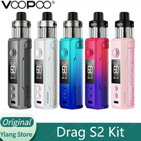 Original VOOPOO Drag S2 Kit 2500mAh Built-in Battery 60W with 5ml PnP X Cartridge Electronic Cigarette Vaporizer fit PnP X Coils