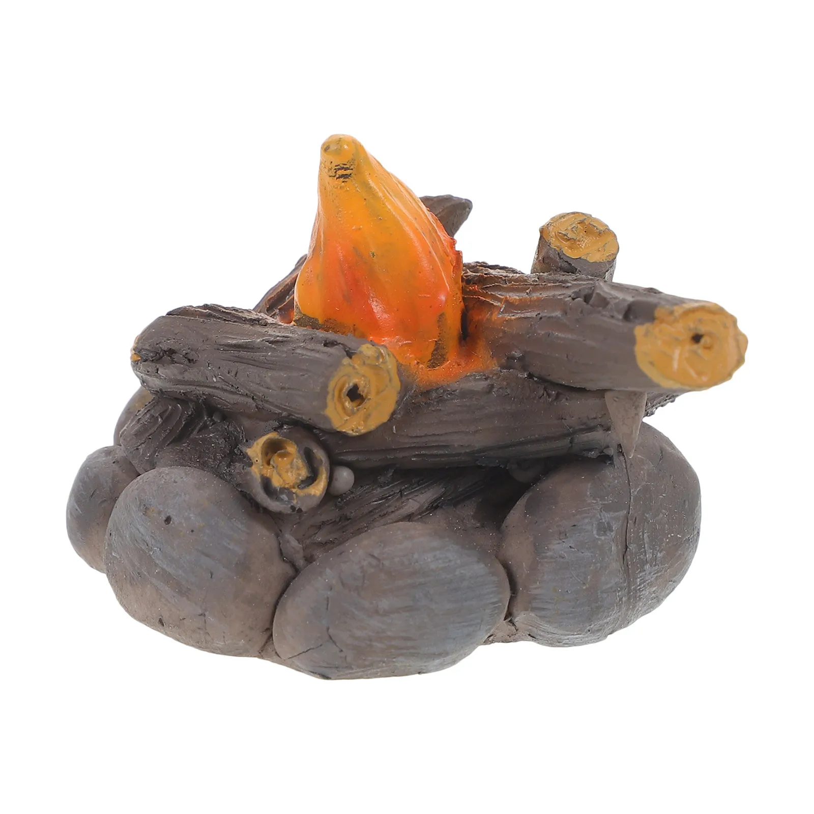 Miniature Campfire Resin Iron Micro Landscape Decoration Small Bonfire Ornament Creative Kids Gift Micro House Accessories