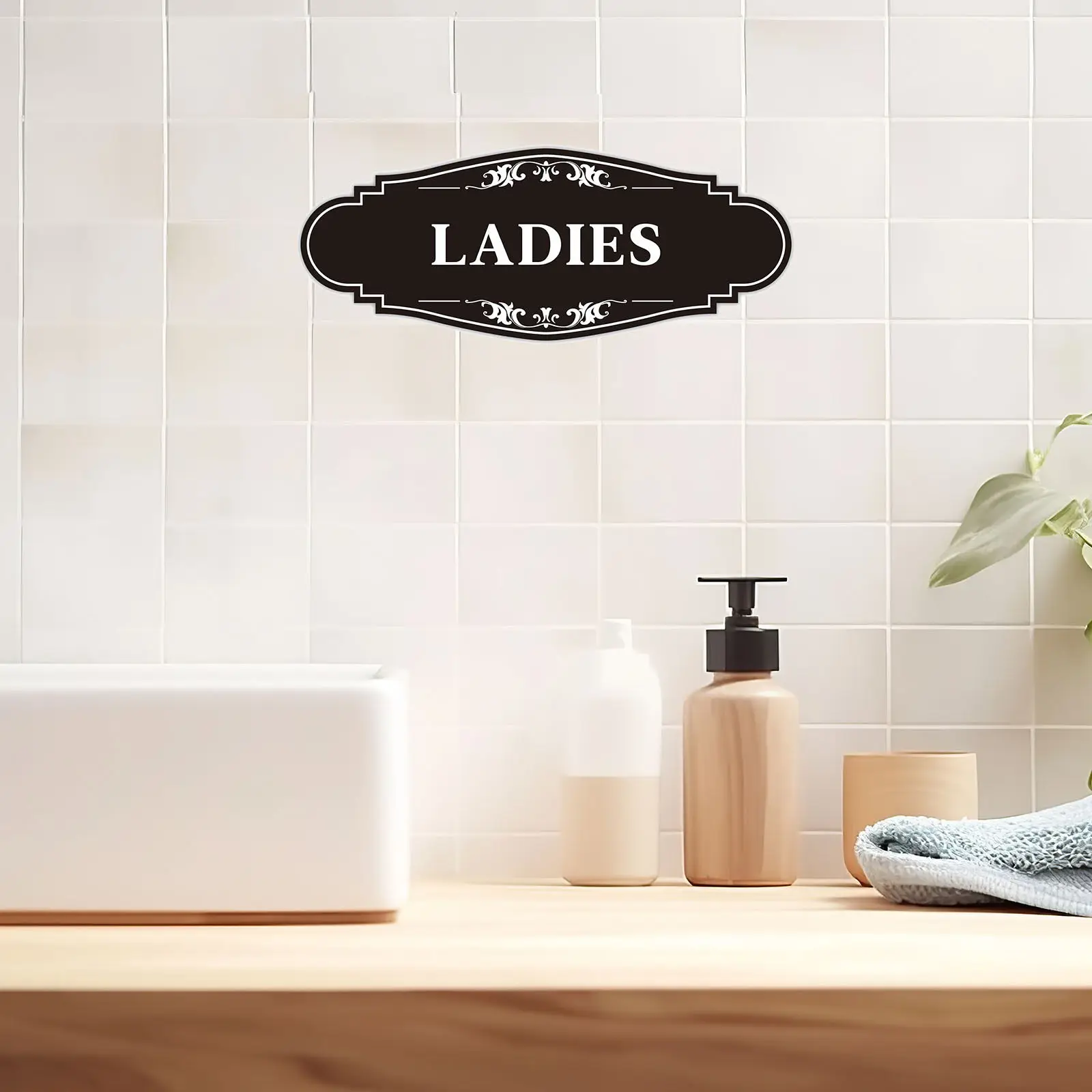 2Pcs Men Women Restroom Sign Self Adhesive Waterproof Bathroom Door Sticker Office Hotel Restaurant Toilet Identification