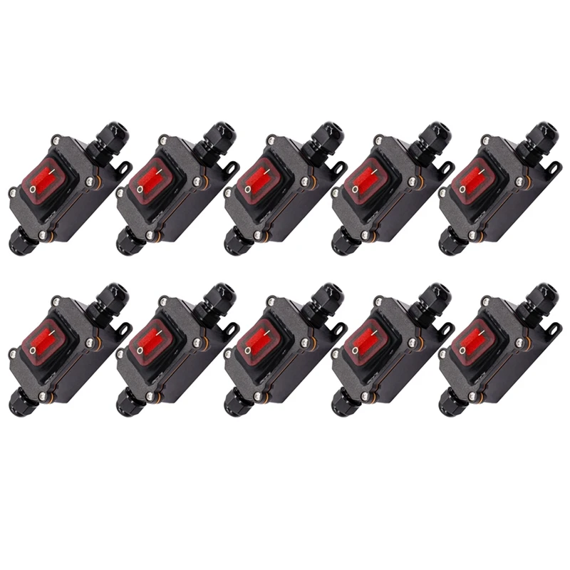 

10X IP67 Waterproof Inline Switch 12V DC 20A High Current Power Waterproof Switch